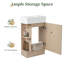 Meuble-lavabo 18,6 po avec lavabo, meuble-lavabo avec tablette à deux niveaux-1286902176