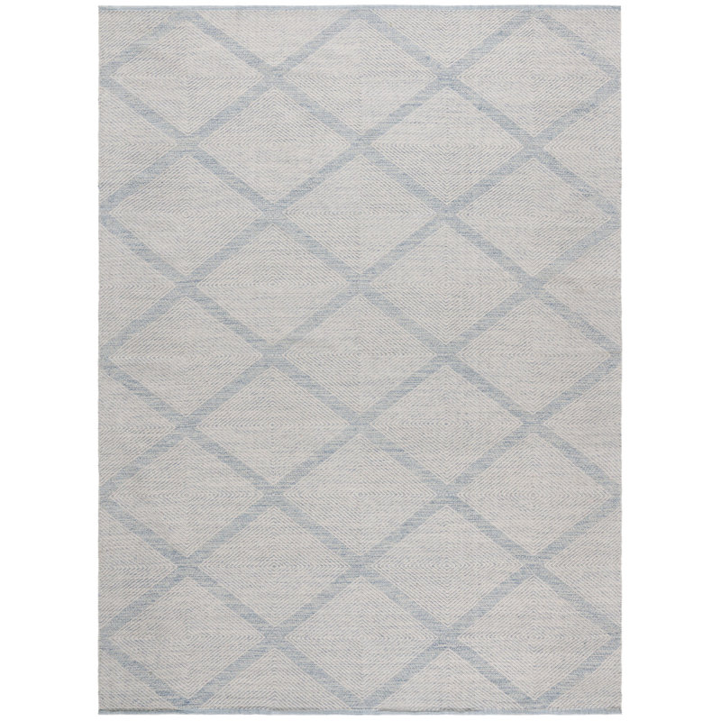 Bester Hand Woven Cotton Geometric Rug, Rectangle 8' x 10'