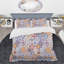 Patchwork abstrait bleu et or - Ensemble de housse de couette abstrait - Microfibre de polyester-1471752126