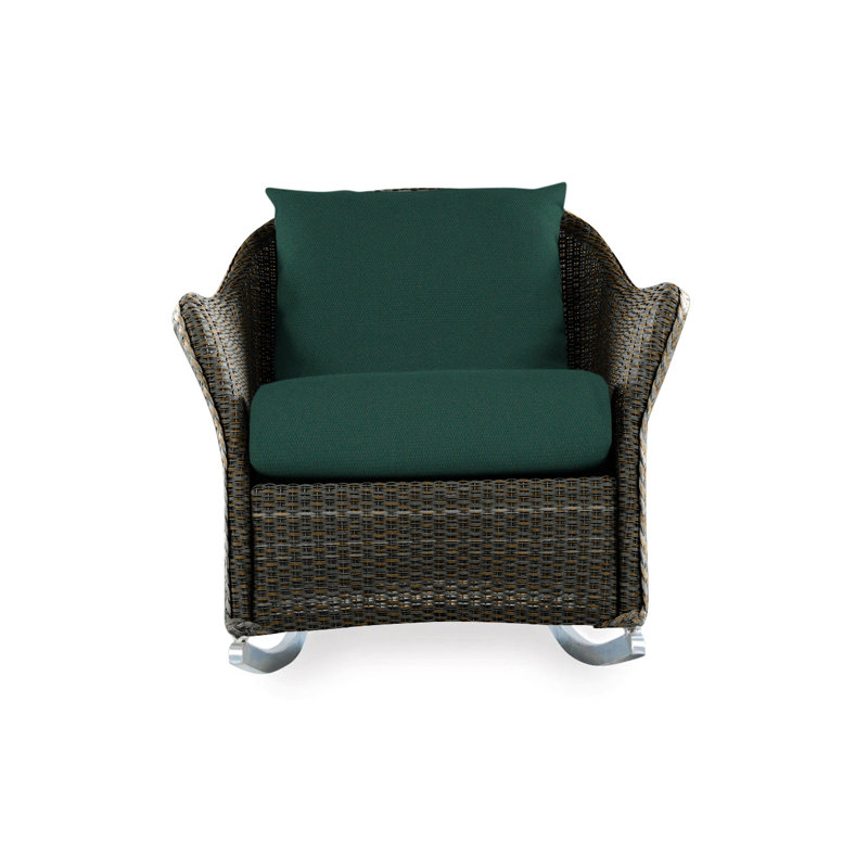 Weekend Retreat Outdoor Rocker Chair, Mink, Bamboo Bay Sky