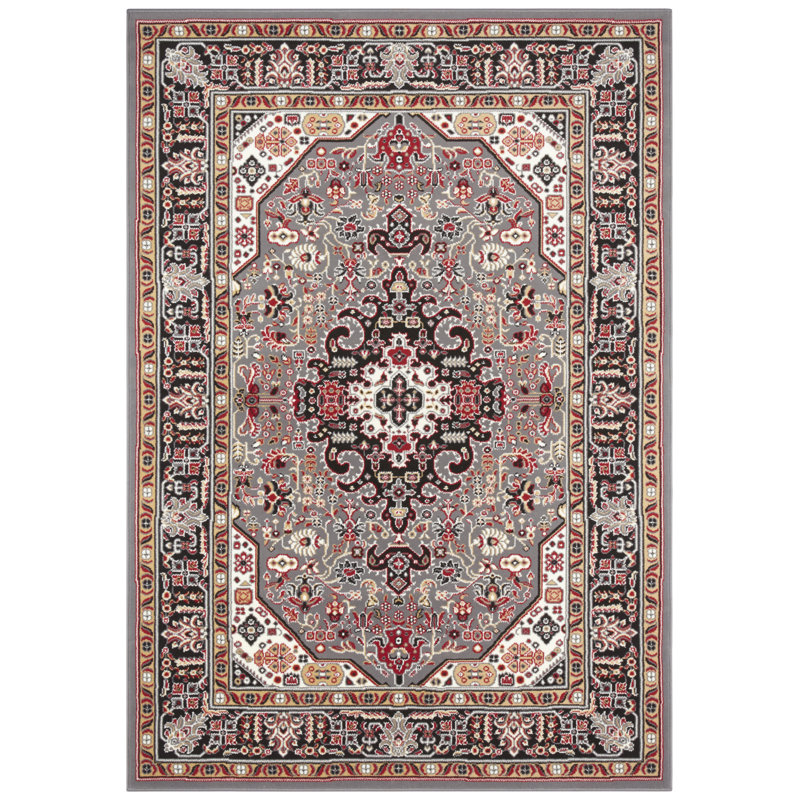 Skazar Isfahan Tufted Grey Rug, Rectangle 80 x 150cm