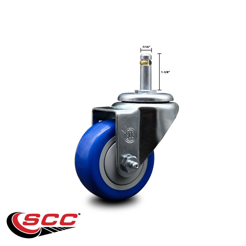 Grip Ring Stem Caster, Blue