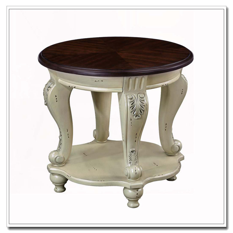 Table de bout ronde 22 po, Beige
