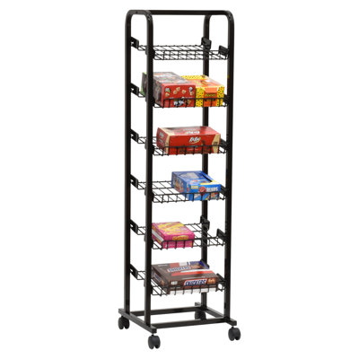 18 in Mobile Retail Display Merchandiser & Bakery Rack For Snacks, Candy, Chips And More