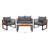 Gernulf Acacia 4 - Person Patio Conversation Set with Cushions-1915124061