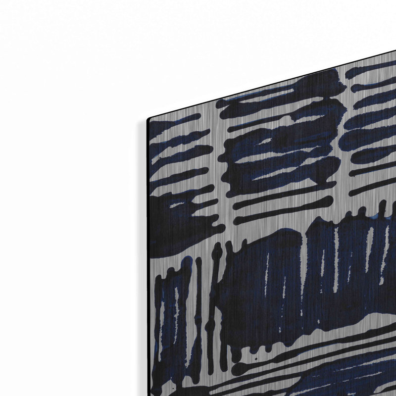 «Indigo Stripes I» par Jodi Fuchs, H 16 po x l 12 po