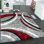 Tapis gris abstrait Ultan