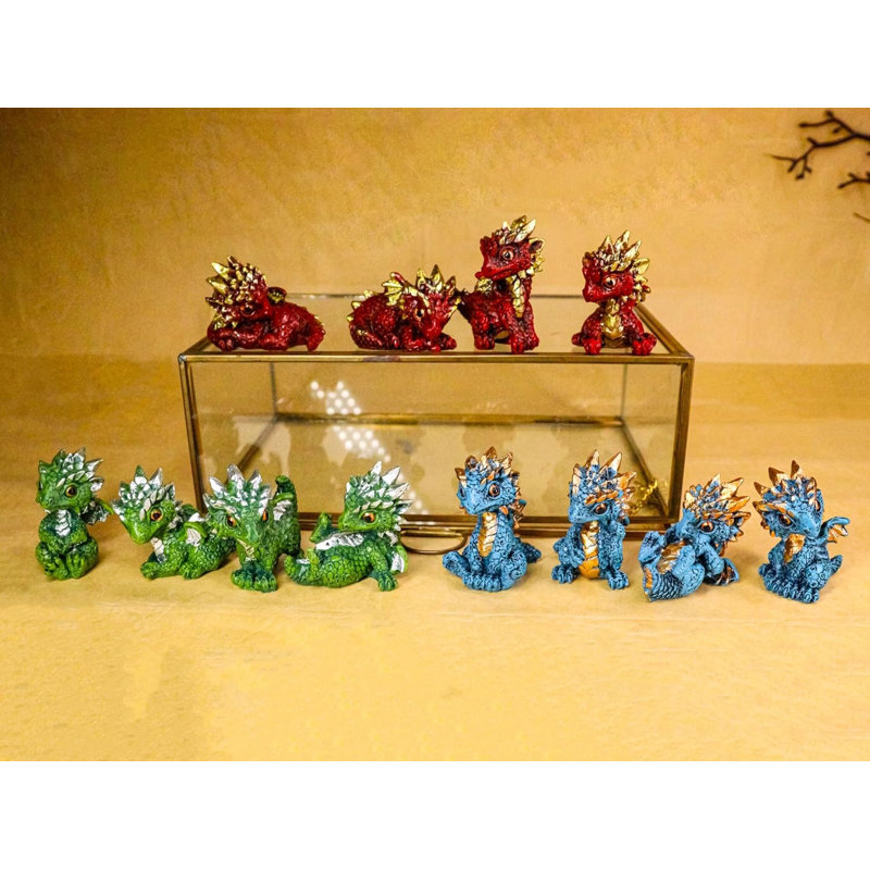 Ensemble de 12 mini-figurines miniatures en métal