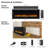 Alice 60 Inches Recessed Electric Fireplace, Flush Mounted for 2 X 6 Stud, Log Set & Crystal, 1500W Heater, Remote Control, Black-2068115888