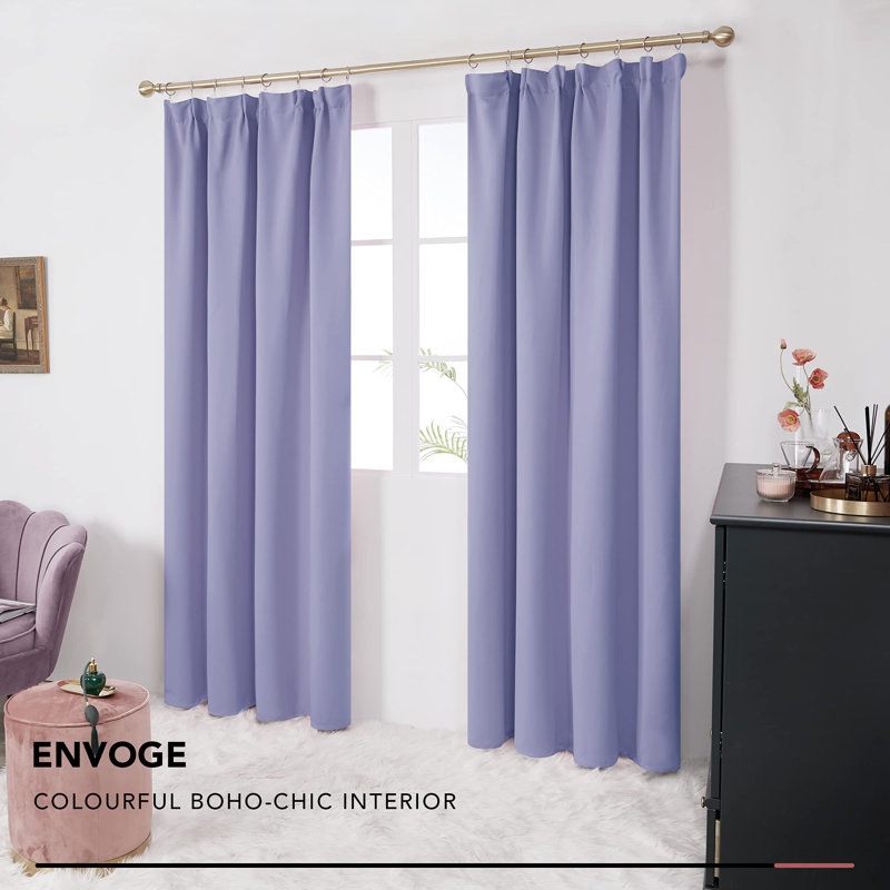Recai Blackout Curtain Pair, 55cm Width x 200cm Drop