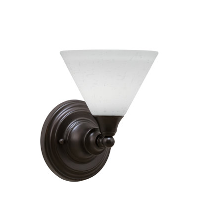 Wall Sconce Shown With 7" White Muslin Glass
