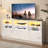 Modern High Gloss 69.7"TV Stand For 65/70/75/80 Inch Tvs With RGB LED Lights, TV Media Console Table For Living Room-1298285796