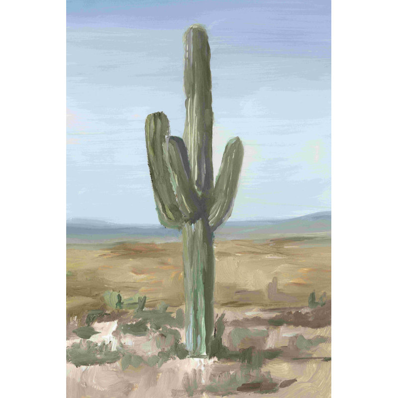 «Saguaro Cactus Study I» par Ethan Harper - peinture sur toile tendue, H 18 po x l 12 po x P 1,25 po