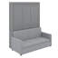 Lit escamotable double avec coussin-352963427