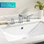 Robinet pour salle de bain KRAUS Indy en nickel brossé sans taches avec 2 poignées, bonde escamotable et conduites d'alimentation, FUS-14103SFBN-107426054