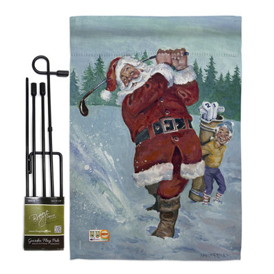 Double Sided 18.5'' H x 13'' W Polyester Christmas Garden Flag