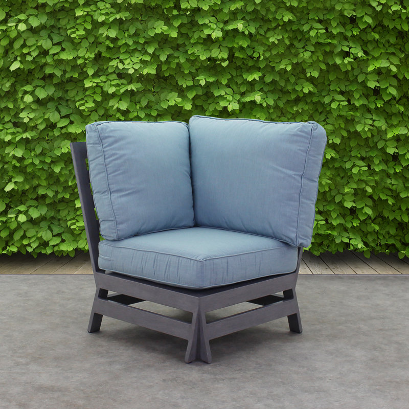 Chaise de patio avec coussins Sunbrella
