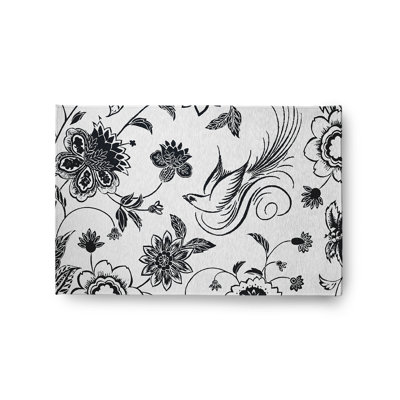 Bahre Chenille Floral Indoor / Outdoor Rug