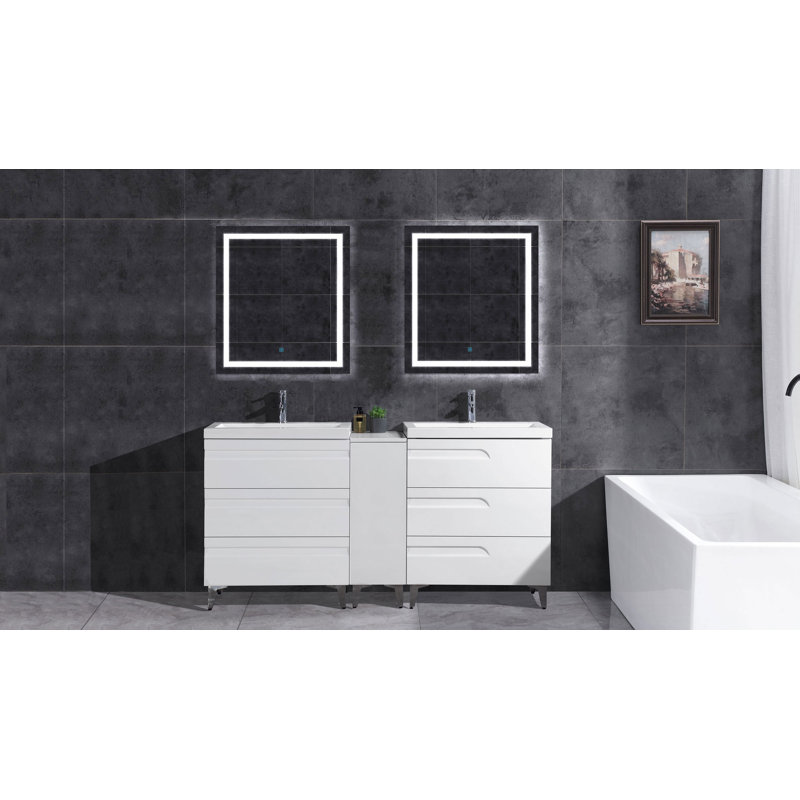 Meuble-lavabo double l 36 po x P 18 po x H 36 po