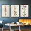 Mauve Garden Flowers I, ensemble de 3 toiles encadrées sur toile-92302388-92302391