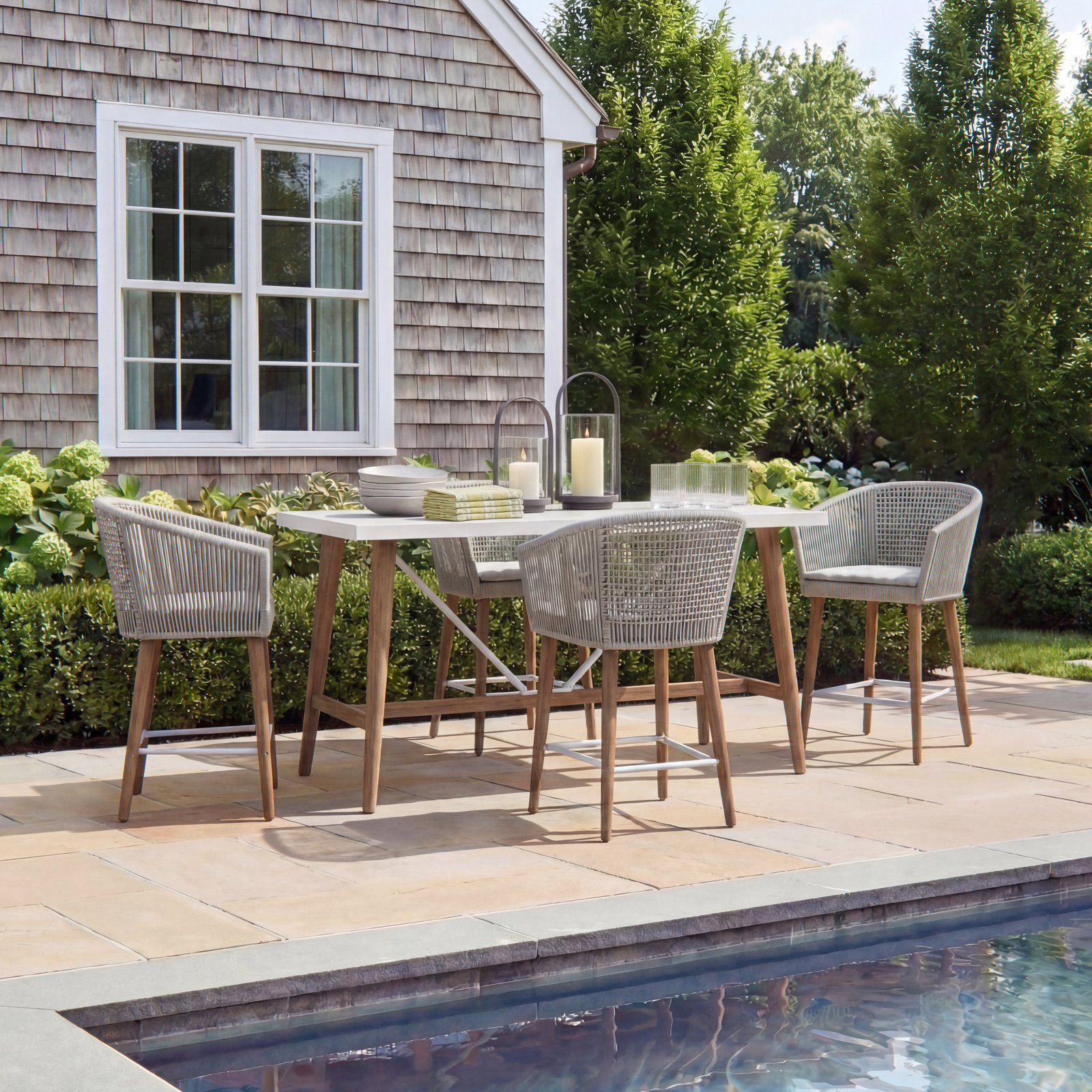 Boyd 72" Eucalyptus Patio Dining Set