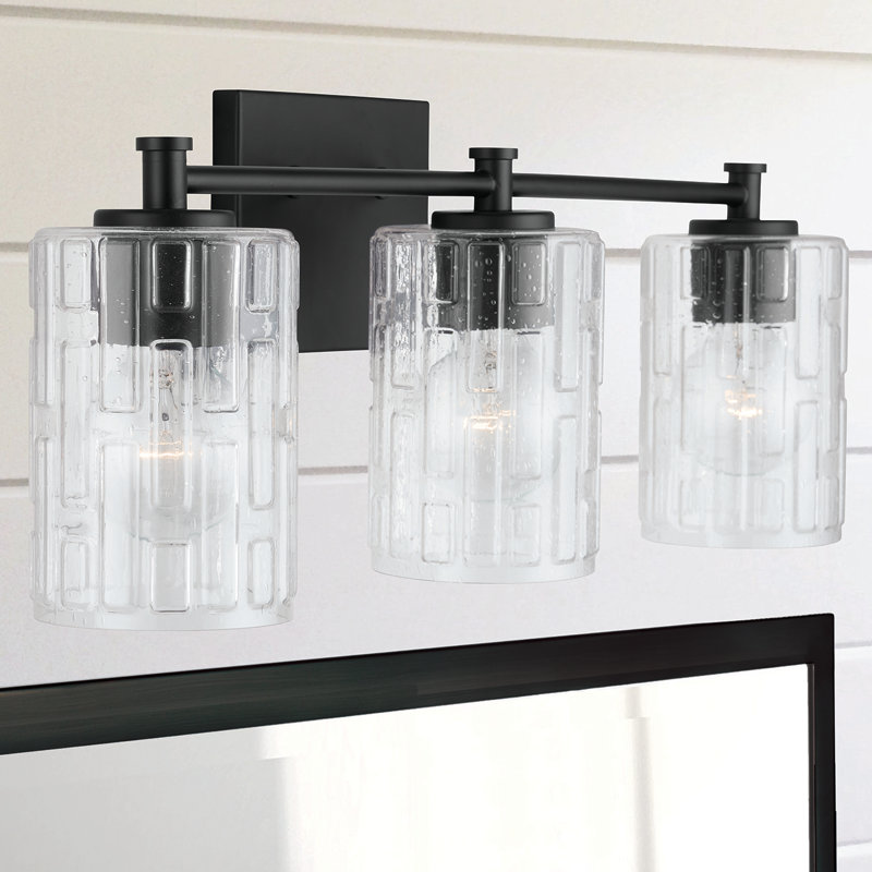 Yerington Dimmable Vanity Light, Matte Black, 3