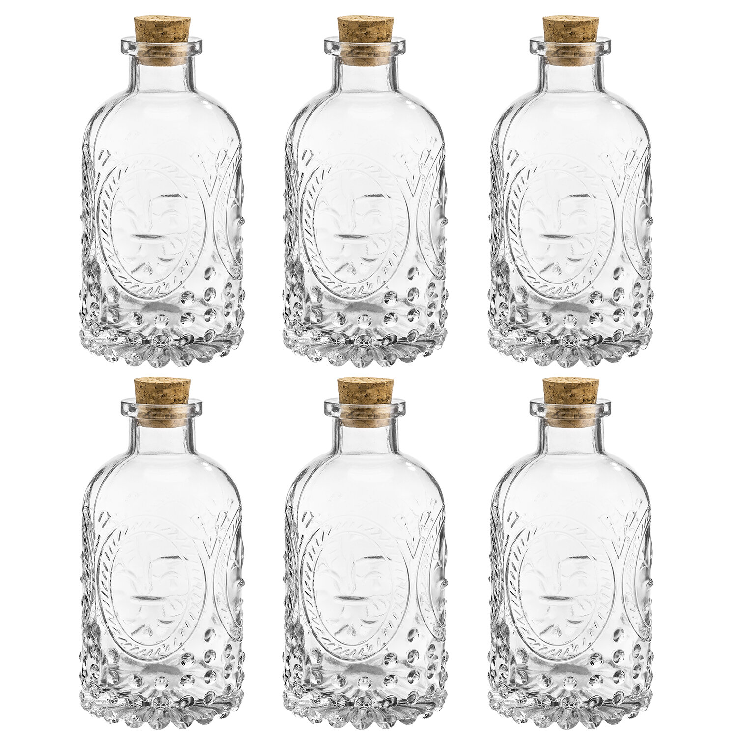 Clear Decorative Glass Bottle