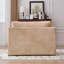 Fauteuil d'appoint surdimensionné en chenille - 2 coussins décoratifs - blé-898992565
