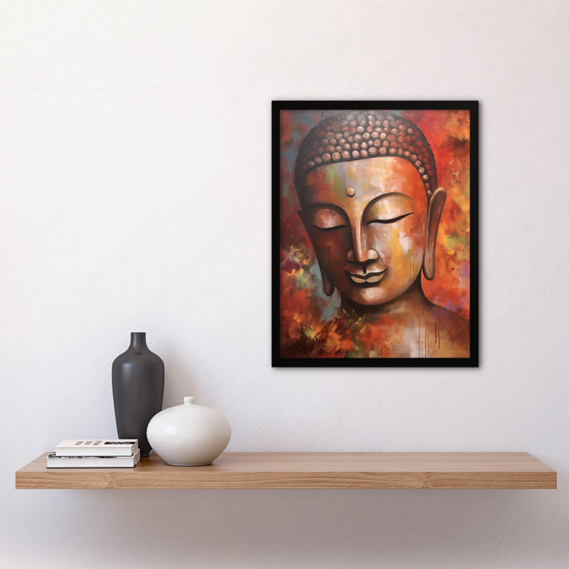 Alaila The Autumn Buddha Meditate Buddhist Statue - Single Picture Frame Print