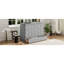 Lit escamotable moderne grand, bois gris avec USB et rangement