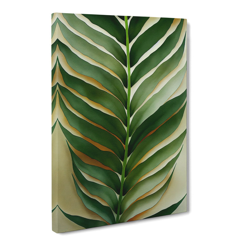 Fillingham Fern Leaf Textured - Wrapped Canvas, 76cm H x 50cm W x 3cm D