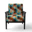 Chaise avec accoudoirs rembourrée à motif animal, Art and Expression Tell And Black