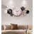 42.76" Black White Metal Free Form Wall Clocks