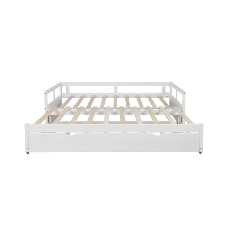 Lit de jour moderne extensible avec couchette, Blanc