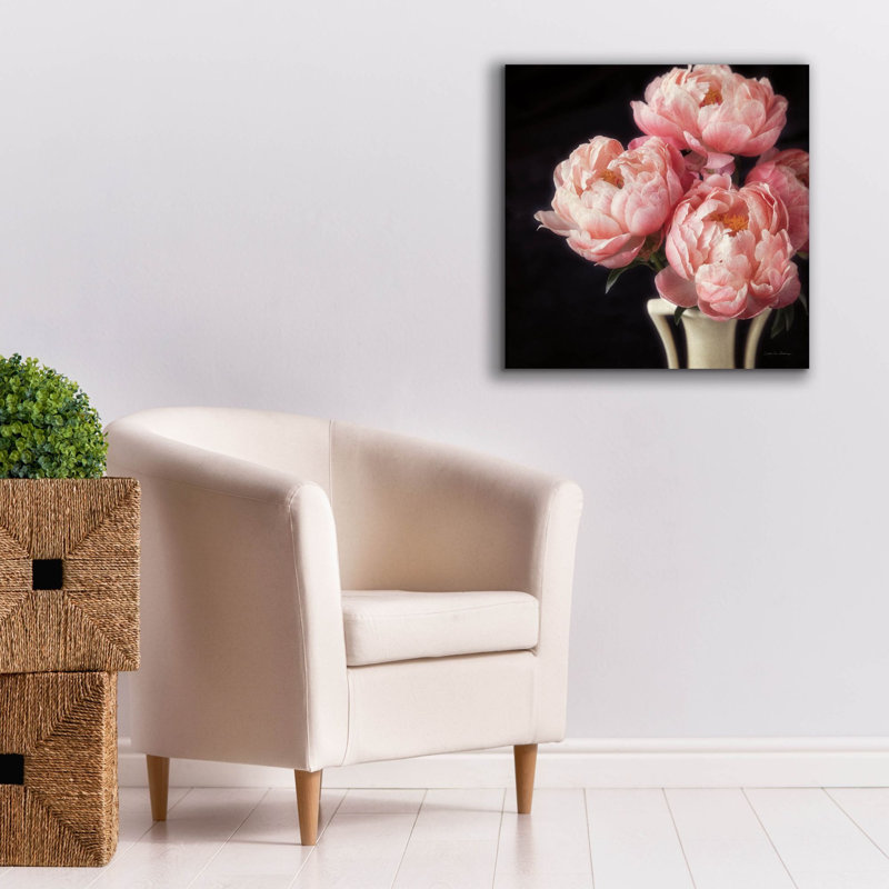  «Coral Peony 6» par Debra Van Swearingen, art mural sur toile, 26 po x 26 po, H 26 po x l 26 po