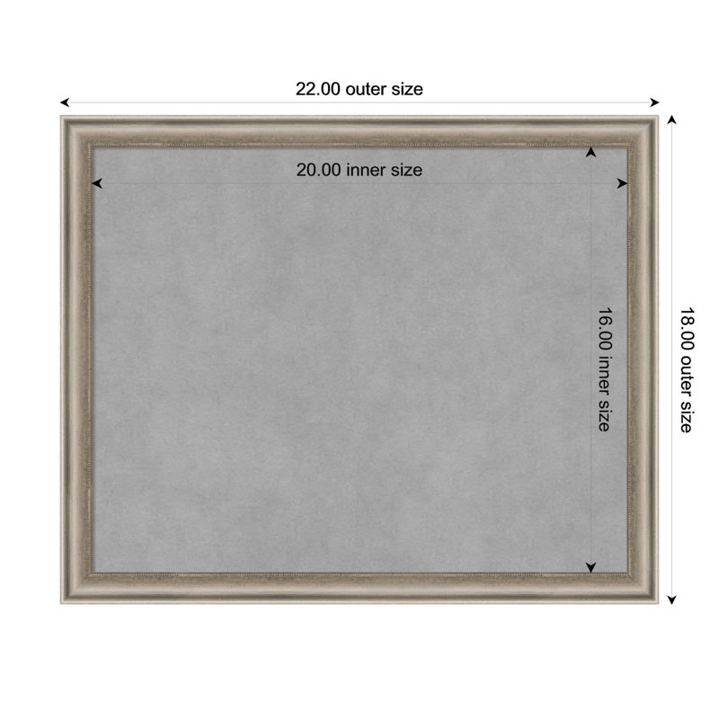 Tableau magnétique Eiten Salon Scoop Pewter, H 18 po x l 22 po