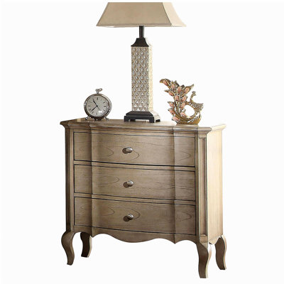Table de chevet 3 tiroirs Antique Taupe