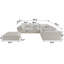 Nuage de 118,2 po, tissu en velours côtelé, conception à double couche, coussin amovible, sans assemblage, 6 sièges, coussin de siège rembourré de plumes, combinaison de bricolage modulaire, technologie de compression haute densité