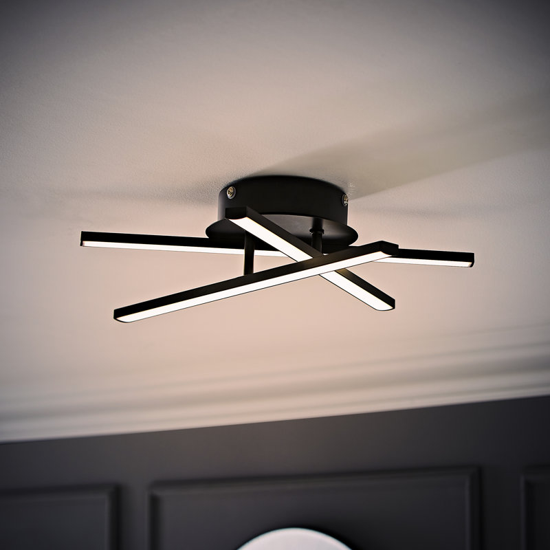Caraline Matte Black 3 - Bulb 9.5cm H No Power Source Required / Manual Integrated LED Outdoor Sconce
