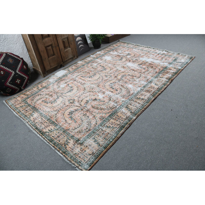 Tapis turc rétro exceptionnel avec un design complexe pour un salon de style bohémien unique