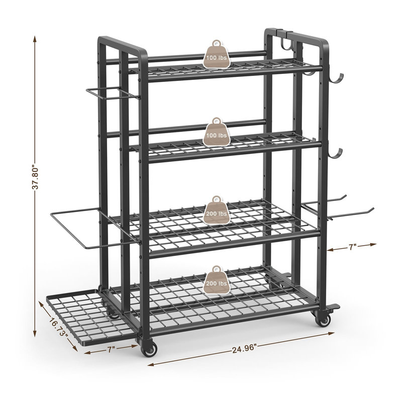 Metal Freestanding Multi-Use Sports Rack