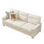 Canapé 3 places avec coussins à haute résilience beige, American Design
