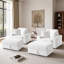Upholstered Armchair with Footstool-1673948800