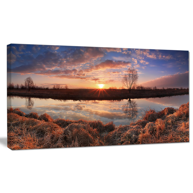 «Sunrise Above Spring River», reproduction de photo sur toile tendue, H 12 po x l 20 po x P 1 po