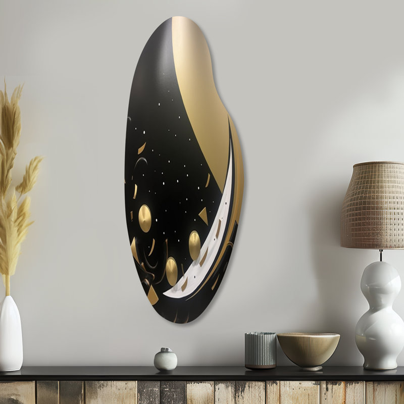 Fairchild - Art mural asymétrique en métal, H 38 po x l 15 po
