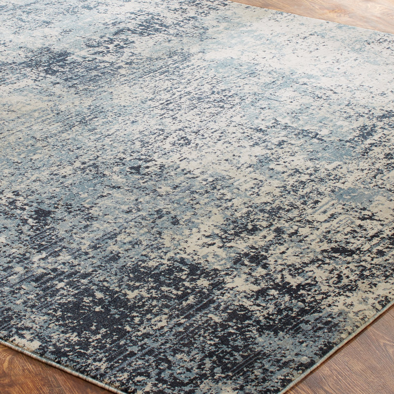 Mayer Area Rug in Ivory/Gray, Rectangle 2' x 3'