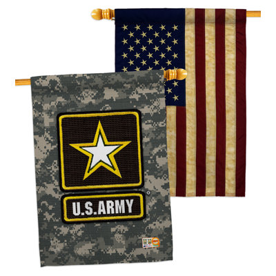 Double Sided 40'' H x 28'' W Polyester Independence Day House Flag