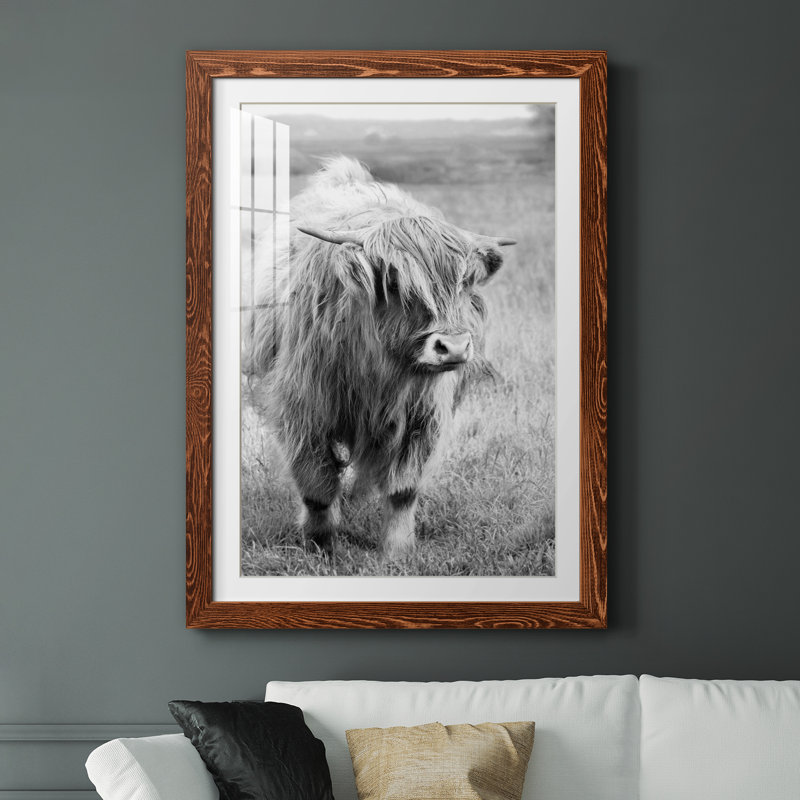 Gretna Green Highland - Photographie avec cadre photo, H 31 po x l 44 po x P 1 po, Toile avec cadre érable