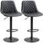 Adjustable Bar Stools Set Of 2, Counter Height Barstools With Swivel Seat Round Steel Base, And Footrest-2138772417