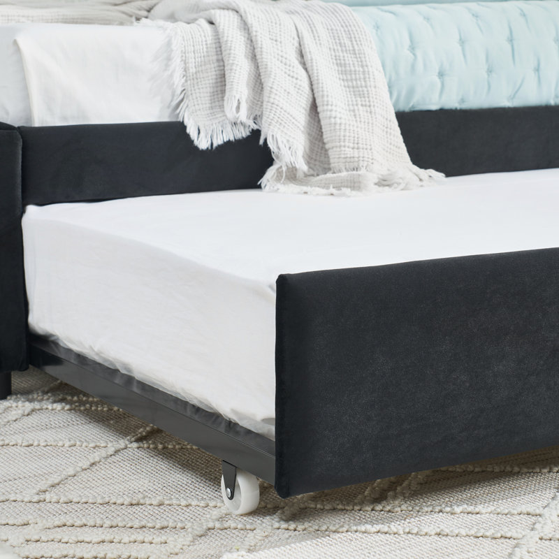 Full Size Upholstered Daybed with Trundle